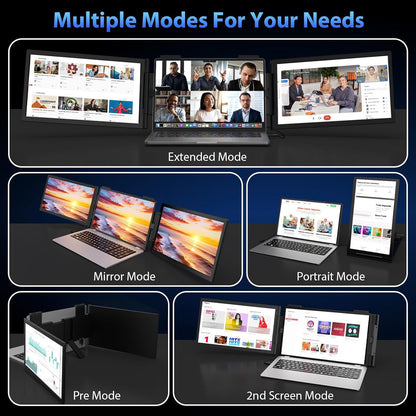 14-inch Dual Screen Portable LCD Monitor